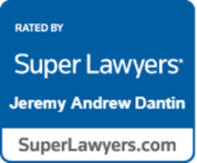 This badge indicates that Jeremy Andrew Dantin has been acknowledged by Super Lawyers, a service that recognizes exceptional lawyers in the profession. The badge also references the website SuperLawyers.com.