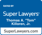 This badge signifies that Thomas A. "Tom" Killoren, Jr. has been recognized by Super Lawyers, which rates outstanding lawyers with a high level of peer acknowledgment and professional achievement.