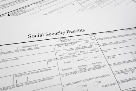 "Social Security Benefits" form