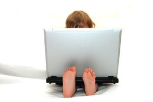 Child Using a Laptop