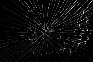 Broken glass.