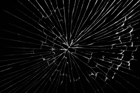 Broken glass.