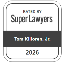 Super Lawyers badge for Tom Killoren, Jr., rated for 2026, featuring a white background and black text.